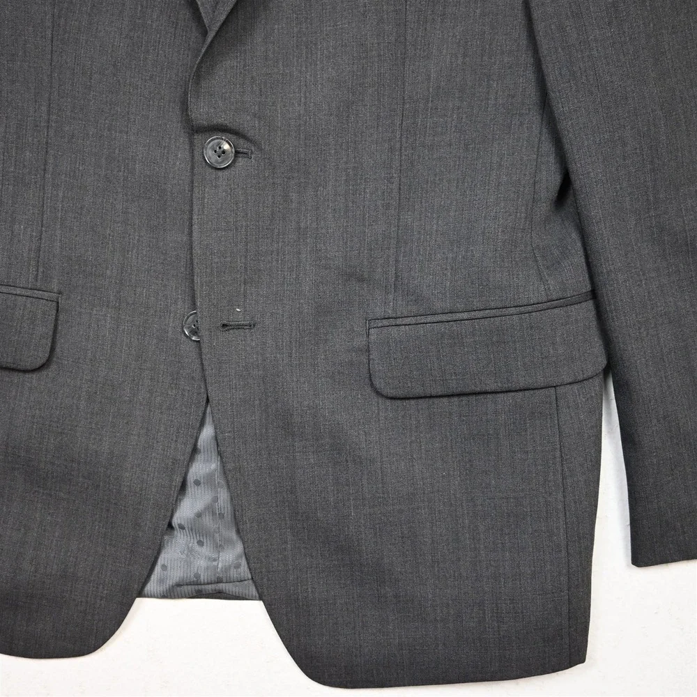 Perry‎ Ellis 38S Gray Mens Blazer Suit Jacket Sport Coat